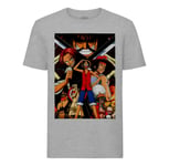 T-Shirt Homme Col Rond Luffy Shank Ace Gold Roger One Piece Manga