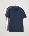 BOSS BLACK 3-Pack Crew Neck T-Shirt Dark Grey/White/Navy