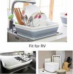 Collapsible Dish Drainer Rack Washing Up Board Cutlery Plates Foldable Drainer