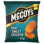 Full Box of 20 McCoy's Thai Sweet Chicken Flavour Ridge Cut Potato Crisps 65g