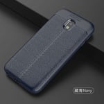 Samsung Galaxy J3 Pro/J3 2017      Leather Texture Case    Navy