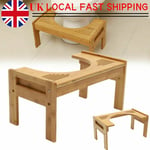 Tough & Durable Adjustable Bamboo Non Slip Sit Squatty Toilet Potty Stool Chair