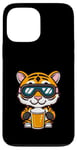 Coque pour iPhone 13 Pro Max Ski Tiger avec bière | Apres Ski Comic