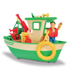 Fireman Sam Charly's Fishing Boat Vehicle With Charlie Character Action Figure