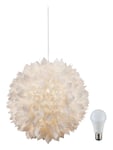 Lampe pendule, plafonnier, boule de fleurs dans un ensemble comprenant des ampoules led de 10 watts