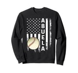 Baseball Abuela America Flag Vintage Christmas Xmas Sweatshirt