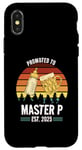 Coque pour iPhone X/XS Funny New Grandpa Design - Promoted to Master P 2025