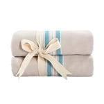 Cacala Paradise Series Turkish Bath Towels, Tan