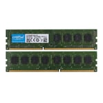 16GB Crucial 2X 8GB PC3L 12800U DDR3 1600MHz RAM DIMM Desktop 8 G Memory NON-ECC