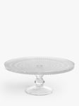 John Lewis Ava Glass Cake Stand, 25cm, Clear