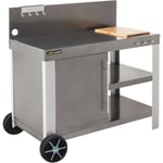 Desserte Nova XL - COOK'IN GARDEN - Gris - Grande surface de travail - Roues