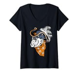 Womens The Monkey, The pirate monkey V-Neck T-Shirt