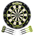 Winmau Michael van Gerwen MvG Diamond Dartboard & Darts Set