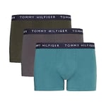 Tommy Hilfiger Men Boxer Short Trunks Underwear Pack of 3, Multicolor (Frosted Green/Army Green/Dark Ash), XXL