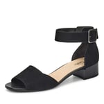 Gabor Comfort Fashion Sandals in Plus Sizes Black 41.723.17 Large Women's Shoes Black Size: 5.5 UK