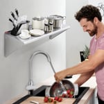 VEVOR Étagère Murale Tablette Flottante Inox 915x356x63 mm Charge 136 kg Cuisine