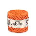 Fettuccini Zpagetti Pelote de fil pour t-shirt, crochet, tricot, cravates d'oreilles, coton biologique, macramé, jersey - Orange