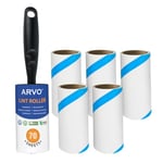 ARVO Lint Roller for Pet Hair and Dust Remover, Lint Rollers for Clothes, Furnitures and Carpet, Easy to tear, Fluff & Hair Remover, Sticky Roller refills (6 pack/420 Sheets -1 Handle 70 sheets/roll)