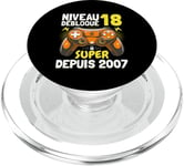 Niveau 18 Débloqué Super Depuis 2007 Anniversaire Gamer PopSockets PopGrip pour MagSafe