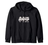 Three Wise Monkeys Drum 'n' Bass Groove Zip Hoodie