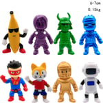 8 Pack Stumble Guys Game Action Figure Toys Miniatyrmodell Dockor