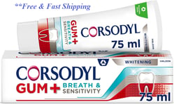 Corsodyl Gum+ Breath & Sensitivity Toothpaste 75ml - FREE & FAST SHIPPING!!