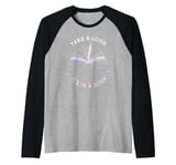 Take a Look It's in a Book: Women & Girls Novel Reader Quote Raglan Baseball Tee