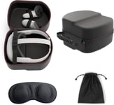 Étui de Transport Rigide Housse pour Meta Quest 3S / Meta Quest 3 / Quest 2 avec Sangle Standard, Étui de Voyage pour Casque Oculus Quest 2 VR et Contrôleurs avec Finition Diamant