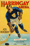 SPORT ICE HOCKEY HARRINGAY Rwwp - POSTER HQ 60x90 d'une AFFICHE VINTAGE