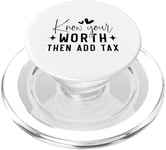 Inspirational Motivational Quotes Know Your Worth PopSockets PopGrip for MagSafe