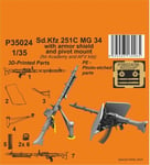 CMK P35024 - 1/35 - Sd.Kfz 251C MG 34 Avec Blindages Et Support Pivot - Neuf