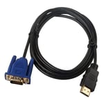 2m HDMI to VGA Cable HD-15 VGA D-SUB Lead for PC Monitor (MUST READ DESCRIPTION)