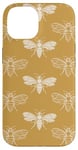 Coque pour iPhone 14 Beige beige neutre motif abeilles