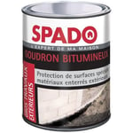 SPADO - Goudron Bitumineux - Protection des Surfaces Extérieures Enterrées & Bois - Imperméabilisant - Formule Anti-Rouille, Anti-Acide, Anti-Humidité - Fabrication Française - 1 Litre