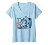 Star Wars R2-D2 Vintage Graffiti Poster T-Shirt avec Col en V