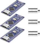 Nano Module De Carte De Développement Compatible Avec Arduino, Avec Type C Usb Port, Puce Ch340G, 5V/16Mhz Microcontroller(3Pcs)