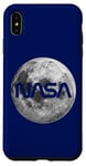 iPhone XS Max Retro NASA Worm Logo Full Moon Space Graphic Apollo Artemis Case