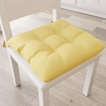 PETTI Artigiani Italiani - Coussins pour Chaise de Cuisine, Ensemble de 6 Coussins pour chaises de Cuisine, Housses de Chaise de Cuisine en Coton avec Lacets, Amarillo, 100% Made in Italy