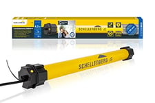 Schellenberg 21210 Moteur de volet roulant sans fil nouvelle génération 10 Nm jusqu'à 4,2 m² pour volet roulant de 60 mm Fréquence radio 868,4 MHz Contrôlable Smart avec Alexa et Google Home Jaune