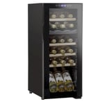 Baridi 18 Bottle Dual Zone Wine Cooler Fridge Touch Screen Black DH89