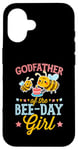 Coque pour iPhone 16 Fête d'anniversaire sur le thème du parrain de l'abeille pour fille