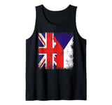 Czech Roots Half British Flags | UK Argentina Czech Republic Tank Top