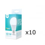 LED-lampe E27, 6W, 230V, 4500K 10-pak, hvid neutral