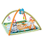 Chicco Tapis Gym de la Forêt, tapis d'Éveil et de Jeux avec Arches, Multifonction, 5 Jouets Suspendus Détachables, Renard en Peluche, Musique Relaxante