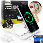 Station de recharge pour iPhone,chargeur sans fil pour iPhone et Apple Watch,chargeur sans fil pour iPhone-iPhone 15 14 13 12 11 Pro Max,AirPods 3/2/Pro,Apple Watch 2/3/4/5/6/7/8//9/SE