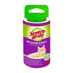 Scotch-brite™ pet extra sticky* lo-og hårfjerner ekstra sticky* for dyrehår rulle refill  48 ark