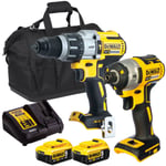 Dewalt 18V XR Brushless Twin Pack Impact Driver & Combi Drill 2 x 5.0Ah Battery