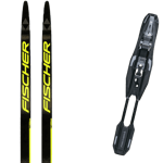 FISCHER Pack ski de fond Fischer Twin Skin Pro Medium 25 + Fixations Mixte Noir / Jaune taille 207 2025