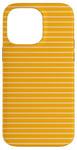 Coque pour iPhone 14 Pro Max Jaune moutarde rayé pour fille Esthétique Preppy Stripe