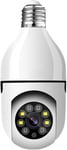 Ampoule Camera,E27 360 Degres Wifi Ampoule Camera,1080P Panoramique Camera Surveillance Avec Vision Nocturne,Suivi Automatique,Alarme En Temps Reel,Audio Bidirectionnel